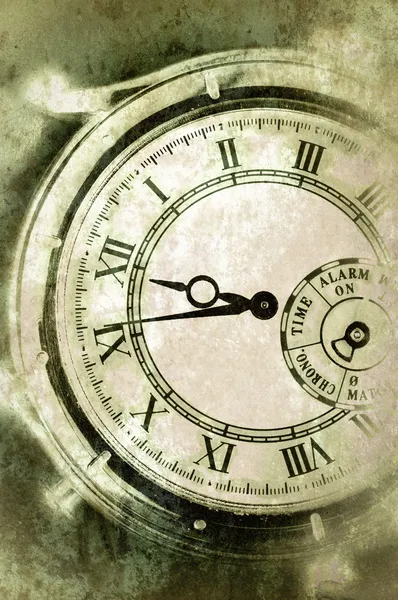 Vintage reloj grunge cara — Foto de Stock