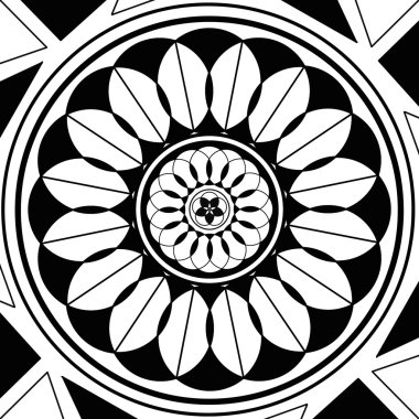 geometrik mandala çizim kutsal çember