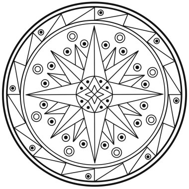 geometrik mandala çizim kutsal çember