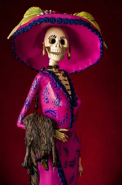 Dia dos mortos. Catrina mexicana tradicional — Fotografia de Stock