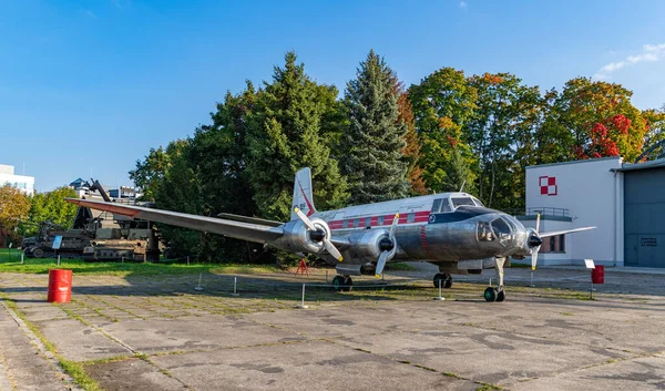 Uma Foto Avião Wsk 12F Terreno Museu Aviação Polaco — Fotografia de Stock