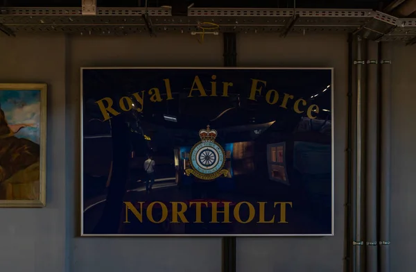 Uma Foto Sinal Força Aérea Real Northolt — Fotografia de Stock
