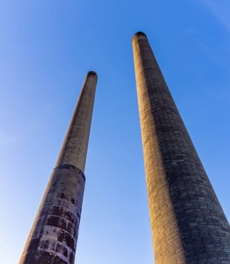 Düşük Vitkovice endüstriyel kompleksinin bir resmi Patlama Fırın Kuleleri üzerine odaklandı.