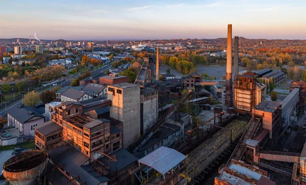 Una Imagen Del Complejo Industrial Baja Vitkovice Atardecer —  Fotos de Stock