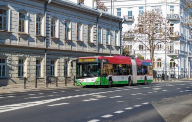 Lublin 'de bir otobüsün resmi..