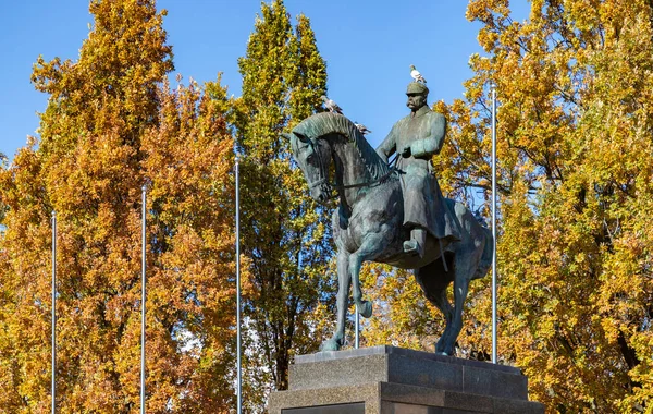 Een Foto Van Het Monument Voor Jozef Pilsudski Het Litouwse — Stockfoto