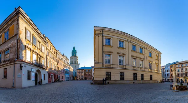 Picture Old Town Market Square Crown Tribunal Trynitarska Tower Lublin — Stock Photo, Image