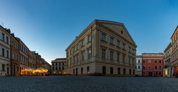 Obraz Rynku Starego Miasta Trybunału Koronnego Zachodzie Słońca Lublinie — Zdjęcie stockowe