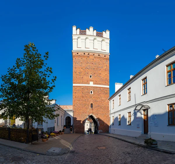 Een Foto Van Opatowska Poort Sandomierz — Stockfoto