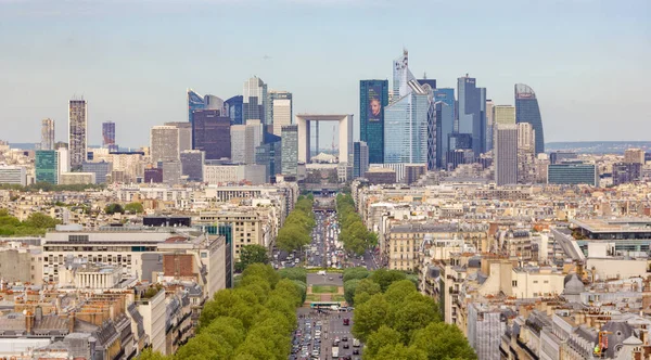 Uma Foto Dos Telhados Paris Direção Defense — Fotografia de Stock