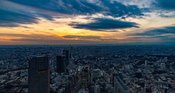 Una Foto Ciudad Tokio Atardecer — Foto de Stock