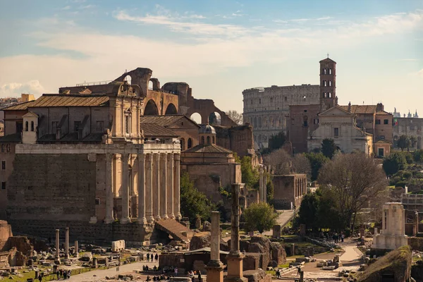 Una Foto Del Foro Romano Del Colosseo — Foto Stock