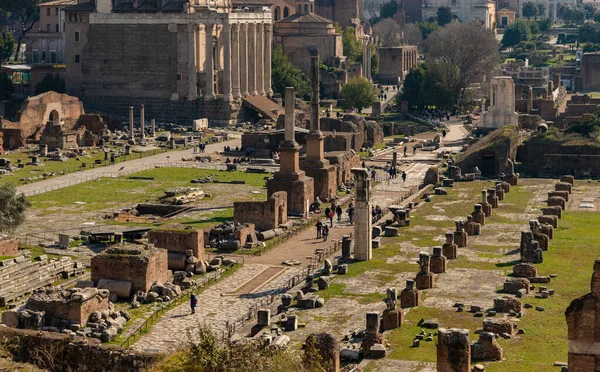 Фото Одного Главных Пешеходных Проспектов Римского Форума — стоковое фото