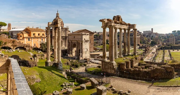 Uma Imagem Panorâmica Fórum Romano — Fotografia de Stock