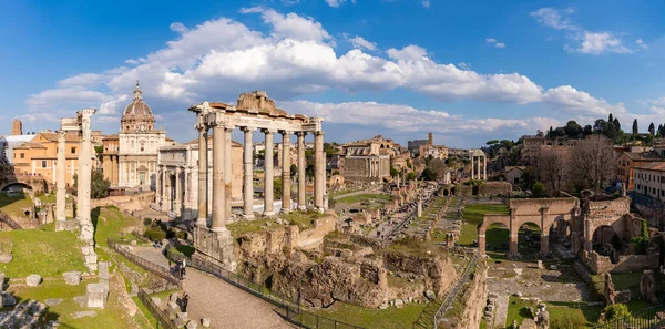 Een Panorama Van Het Forum Romanum — Stockfoto