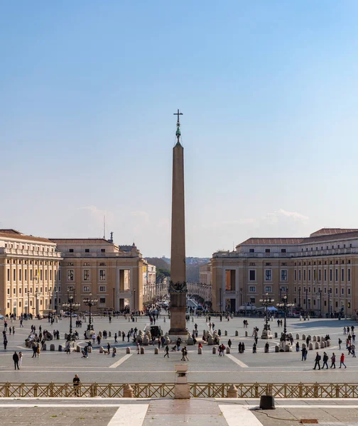 Szent Péter Tér Vatikán Obeliszk Képe — Stock Fotó