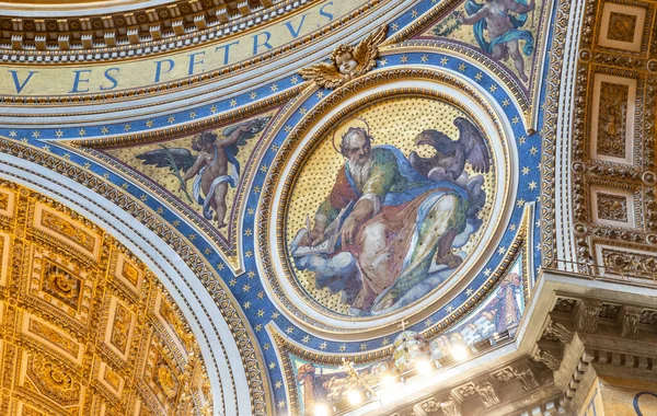 Una Foto Uno Los Frescos Dentro Basílica San Pedro —  Fotos de Stock