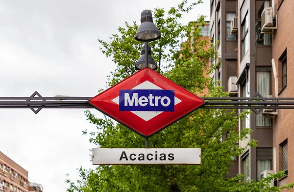Picture Acacias Metro Sign — Stockfoto