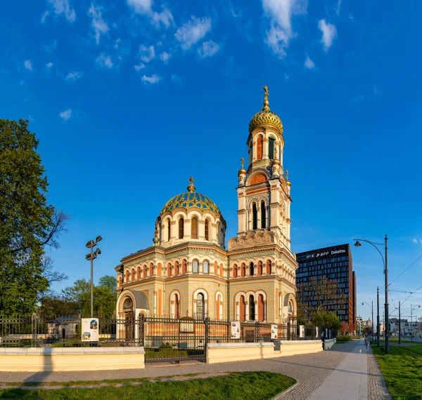 Een Foto Van Alexander Nevsky Kathedraal Lodz — Stockfoto