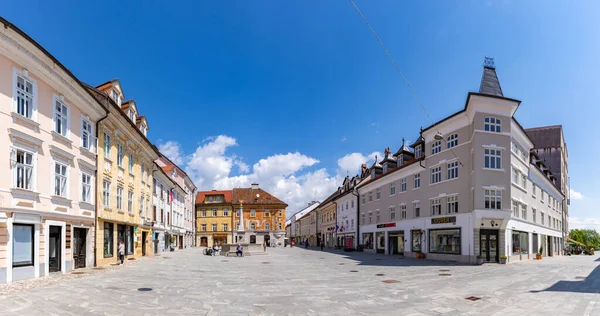 Una Foto Plaza Principal Kranj — Foto de Stock