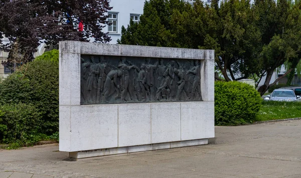 Picture Lojze Dolinar Sculpture Slovenian Square — Stock Photo, Image