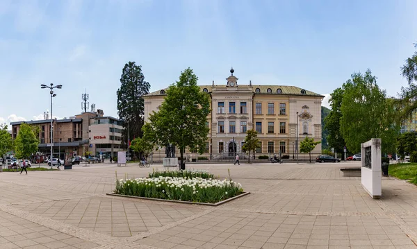 Φωτογραφία Της Πλατείας Της Σλοβενίας Στο Kranj — Φωτογραφία Αρχείου