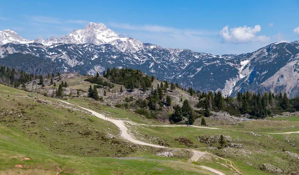 Bild Alperna Kamnik Savinja Bakgrunden Velika Planinas Landskap — Stockfoto