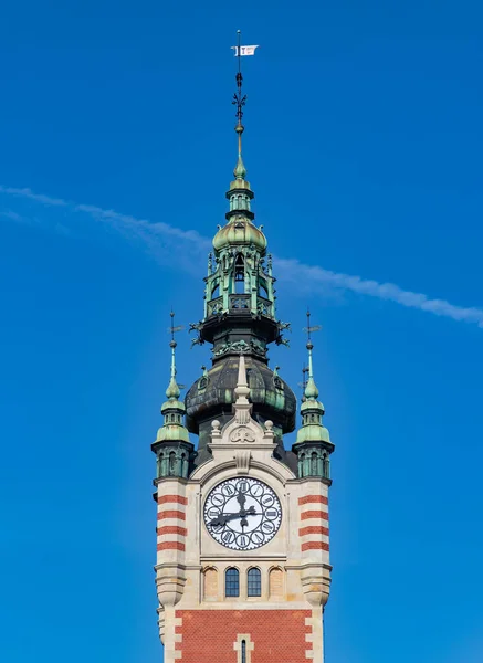 Uma Foto Torre Principal Estação Ferroviária Gdansk — Fotografia de Stock