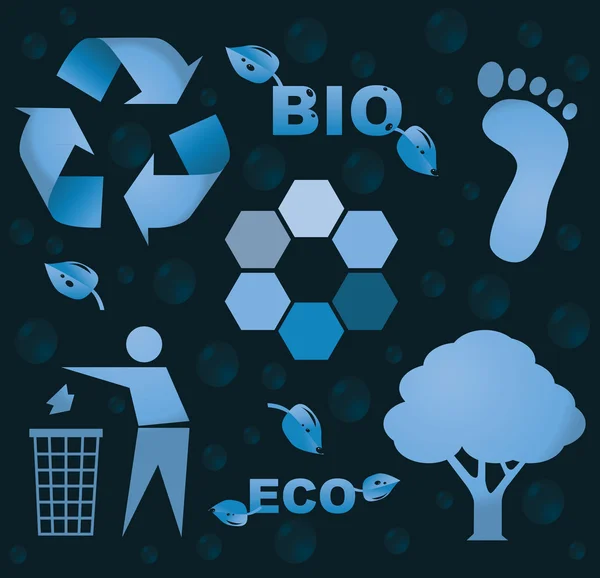 Bio eco icon symbols — Stock Photo, Image