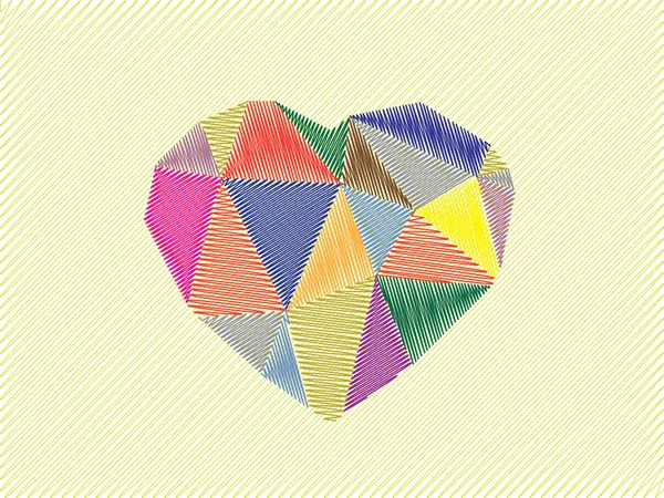 Diamond hearts sketch — Stock Photo, Image