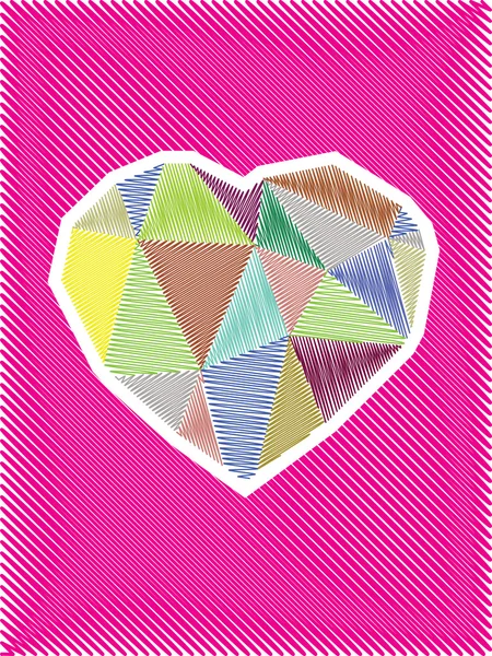 Diamant hart schets — Stockfoto