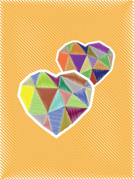 Diamond heart sketch — Stock Photo, Image