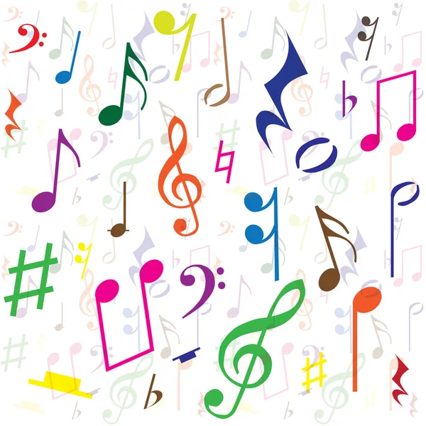 Background created from music notes — Stock Photo, Image