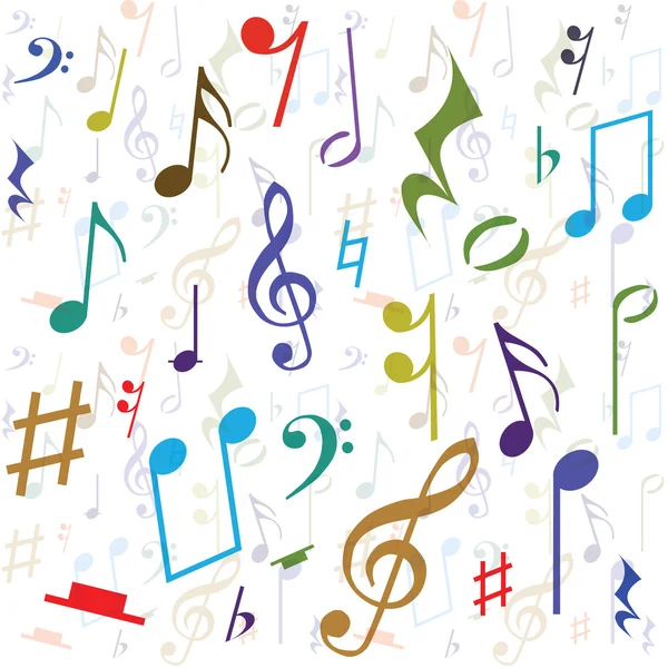 Background created from music notes — Stock Photo, Image