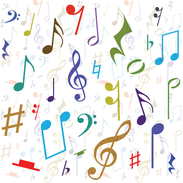 Background created from music notes