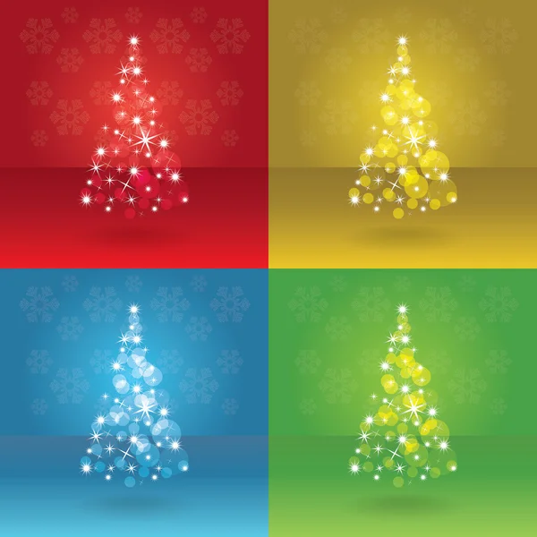 Abstraktní vánoční stromky — Stock fotografie