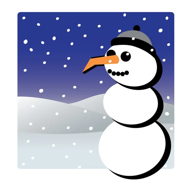 Sneeuwpop winter christmas thema — Stockvector