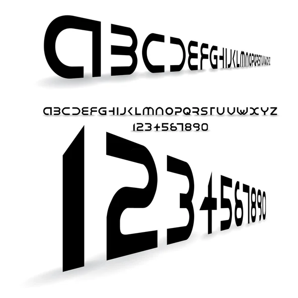 Futuristic alphabet font — Stock Vector