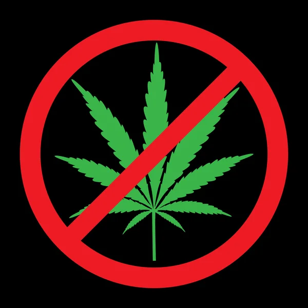 No cannabis, drugs free — Stock Photo, Image