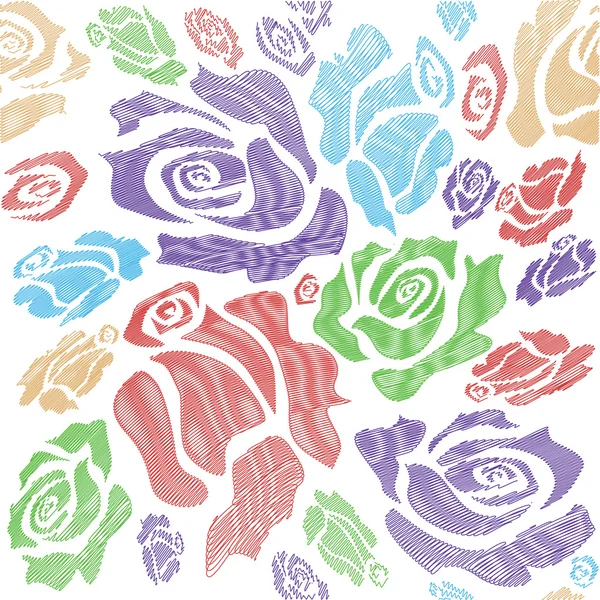 Rose flower pattern — Stock Photo, Image