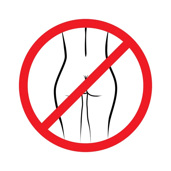 No nude stop symbol — Stock Photo, Image