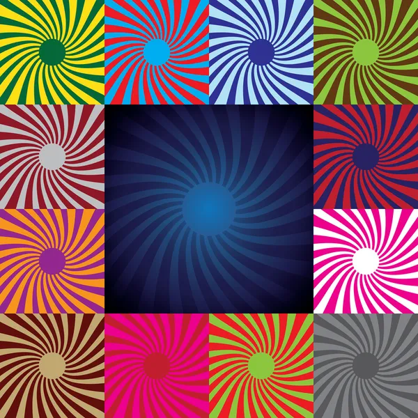 Set of abstract suns — Stock Photo, Image