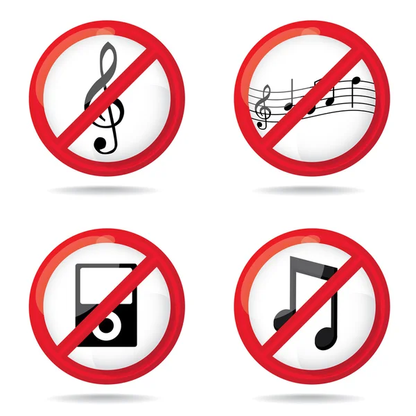 Σύνολο "δεν επιτρέπεται μουσική" — Φωτογραφία Αρχείου