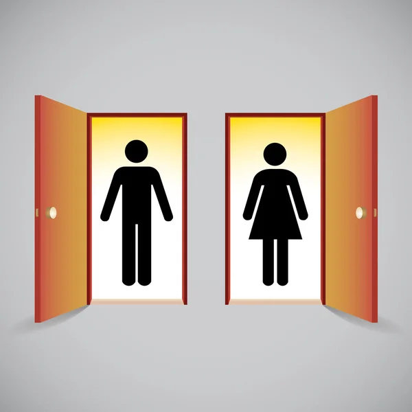 Чоловік і жінка біля дверей — стокове фото