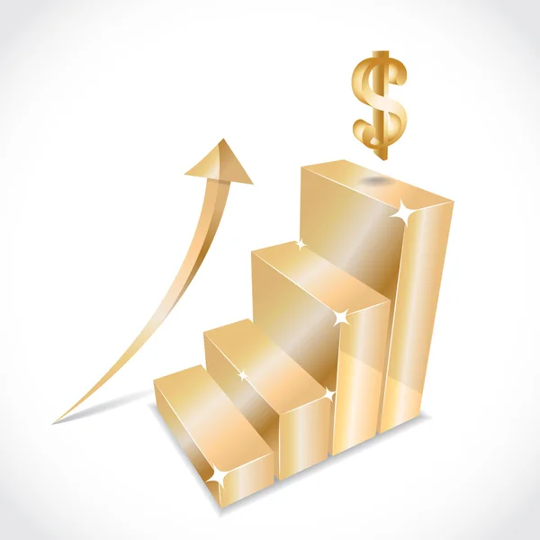 Graph with rising equity arrow — Stock Photo, Image