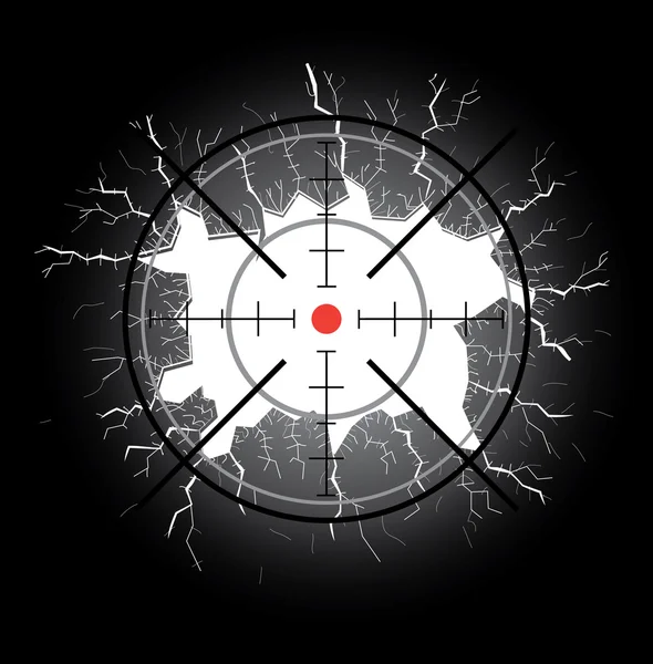 Crosshair after shooting — Stock Photo, Image