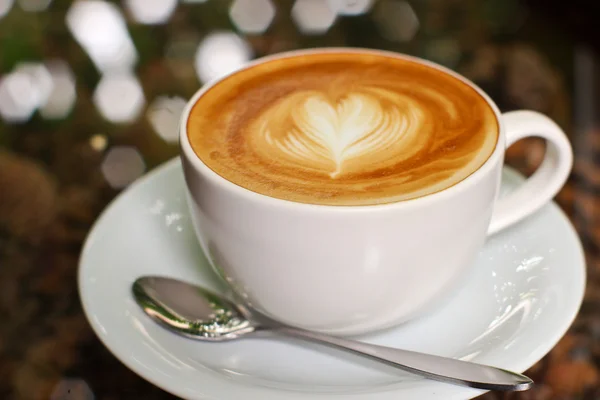 Café con forma de corazón — Foto de Stock