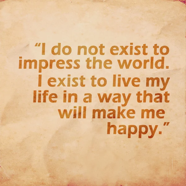 Inspirational quote word by Christian D. Larson on old paper bac Stock