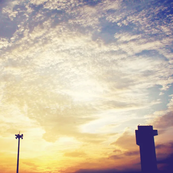 夕方の空の夕焼け — ストック写真