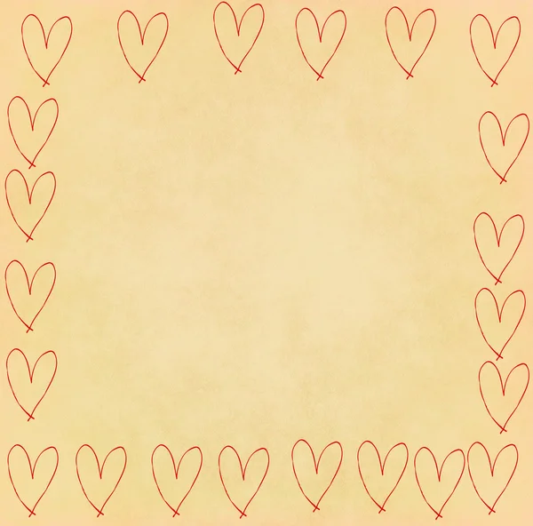 Heart on old paper — Stock Photo, Image